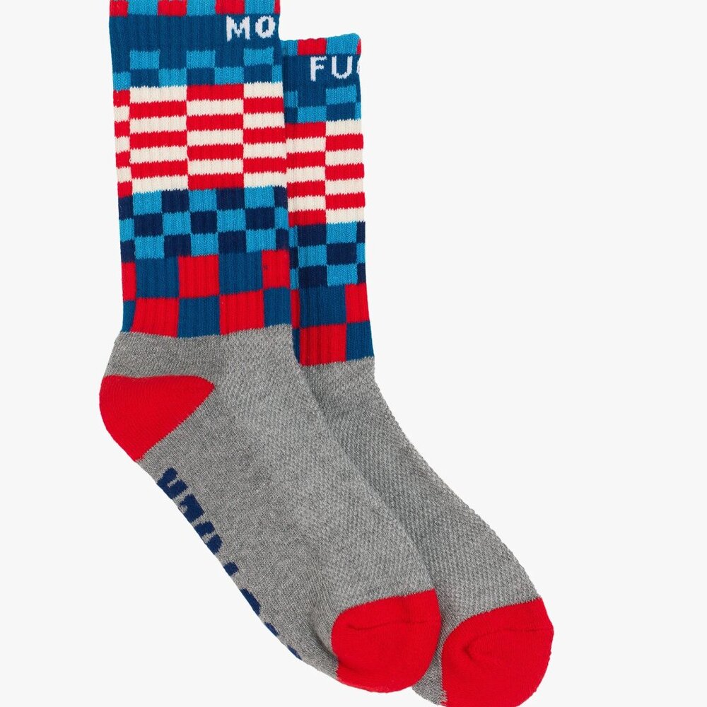 MOTHER baby steps socks chekered Mother F**cker